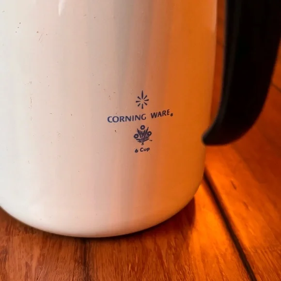 Vintage Corning Ware Blue Cornflower 6 Cup Porcelain Pot Carafe No Lid Replace - Picture 2 of 7